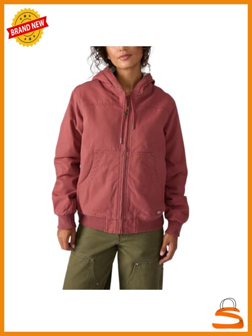 Fleece Lined Duck Canvas Jacket Relaxed Fit Anorak Cold Weather